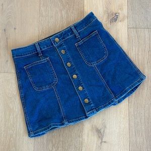Altar’d State Jean Button Up Skirt